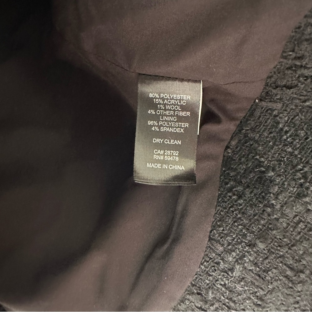 NEW! House of Harlow 1960 Tweed Jacket/Raw Hem/ Snap Front/Front Pockets/Black - Picture 12 of 15